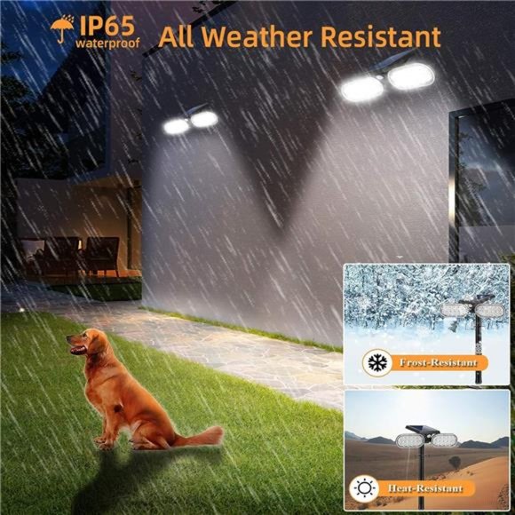 Motion Solar Lights Outdoor, Solar Security Light, Stay On or Motion On/Off Mode - Picture 4 of 5